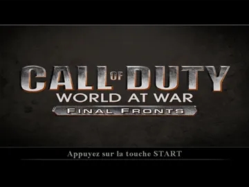 Call of Duty - World at War - Final Fronts screen shot title